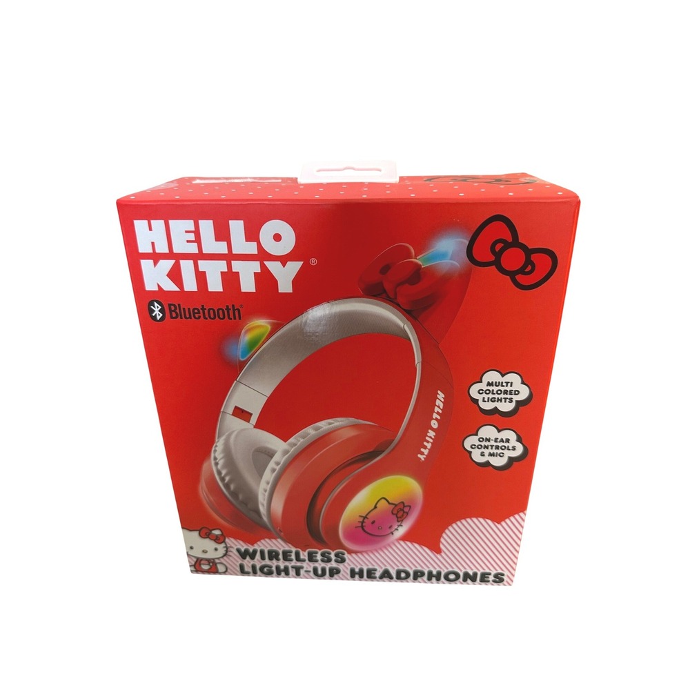 Hello‎ Kitty Red Bluetooth Wireless Light-Up Headphones New in Box!